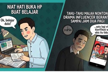 Niat Hati Buka HP Buat Belajar, Tahu-Tahu Malah Nontonin Drama Influencer Berantem Sampai Jam Dua Pagi